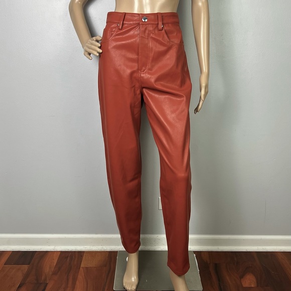 NEW WEWOREWHAT REVOLVE VEGAN LEATHER PANTS - Picture 2 of 8